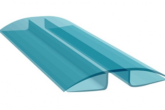 Коньковый профиль RP для сотового и монолитного поликарбоната - фото